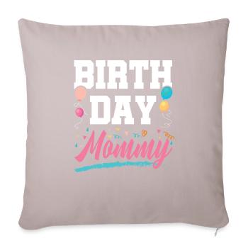 Anniversaire maman - Housse de coussin décorative 45 x 45 cm - taupe clair - Devant