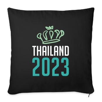 Thaïlande 2023 Krone - Housse de coussin décorative 45 x 45 cm - noir - Devant