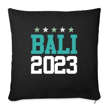 Bali 2023 - Housse de coussin décorative 45 x 45 cm - noir - Devant