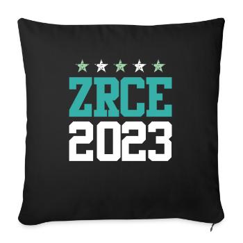 Zrce 2023 - Housse de coussin décorative 45 x 45 cm - noir - Devant