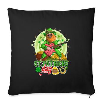St Paddys St Patricksday St Patrick Day - Sofa pillowcase 17,3'' x 17,3'' (45 x 45 cm) - black - Front