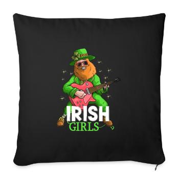 St Paddy's St Patricksday St Patrick Day - Sofa pillowcase 17,3'' x 17,3'' (45 x 45 cm) - black - Front