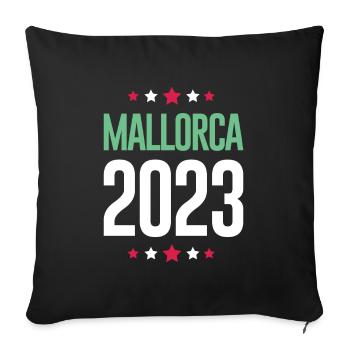 Majorque 2023 - Housse de coussin décorative 45 x 45 cm - noir - Devant