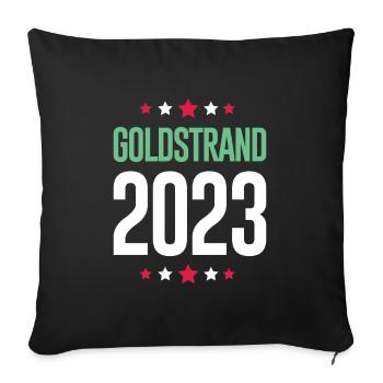 Sables d’or 2023 (Garantie du prix le plus bas) - Housse de coussin décorative 45 x 45 cm - noir - Devant