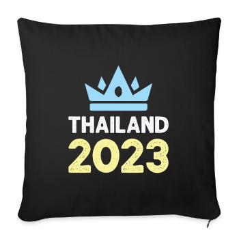 Thaïlande 2023 Krone - Housse de coussin décorative 45 x 45 cm - noir - Devant