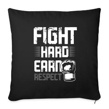mma respekt - Sofakissenbezug 45 x 45 cm - Schwarz - Vorne