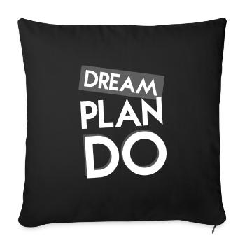 Success Dream - Sofa pillowcase 17,3'' x 17,3'' (45 x 45 cm) - black - Front