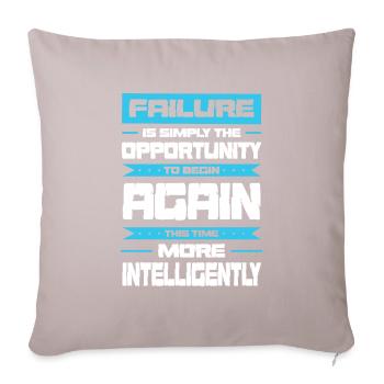 Success successful - Sofa pillowcase 17,3'' x 17,3'' (45 x 45 cm) - light taupe - Front