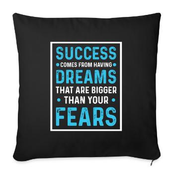 Success Fear - Sofa pillowcase 17,3'' x 17,3'' (45 x 45 cm) - black - Front