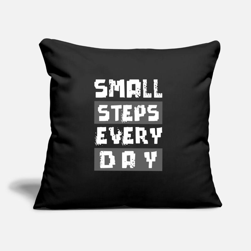 Succès Petits pas Housse de coussin décorative 45 x 45 cm