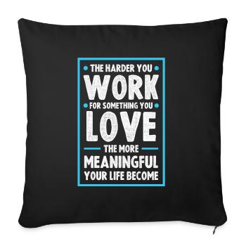 Success Work - Sofa pillowcase 17,3'' x 17,3'' (45 x 45 cm) - black - Front