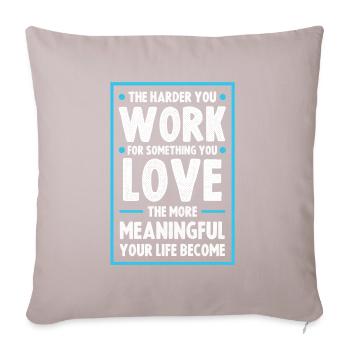 Success Work - Sofa pillowcase 17,3'' x 17,3'' (45 x 45 cm) - light taupe - Front