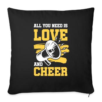 Dear Cheerleaders - Sofa pillowcase 17,3'' x 17,3'' (45 x 45 cm) - black - Front