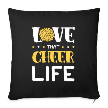 Dear Cheerleaders - Sofa pillowcase 17,3'' x 17,3'' (45 x 45 cm) - black - Front