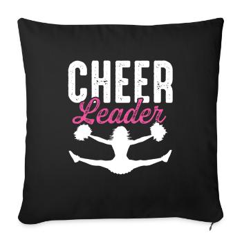 cheerleading cheerleaders - Sofa pillowcase 17,3'' x 17,3'' (45 x 45 cm) - black - Front