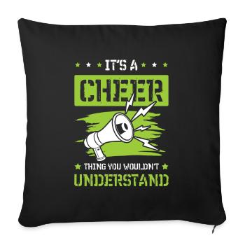 cheerleading cheerleaders - Sofa pillowcase 17,3'' x 17,3'' (45 x 45 cm) - black - Front