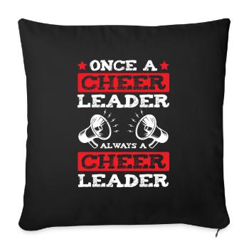 Cheerleading Funny Saying - Sofa pillowcase 17,3'' x 17,3'' (45 x 45 cm) - black - Front