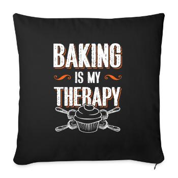 Thérapie Baking Bakers - Housse de coussin décorative 45 x 45 cm - noir - Devant