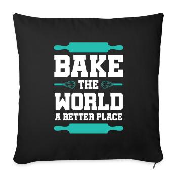 Baking Baker - Sofa pillowcase 17,3'' x 17,3'' (45 x 45 cm) - black - Front