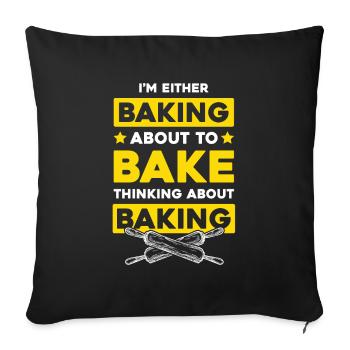 Baking Baker - Sofa pillowcase 17,3'' x 17,3'' (45 x 45 cm) - black - Front