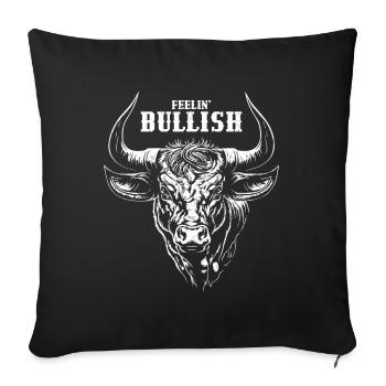 Actions boursières haussières haussières, haussières - Housse de coussin décorative 45 x 45 cm - noir - Devant
