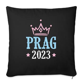 Prague 2023 - Housse de coussin décorative 45 x 45 cm - noir - Devant