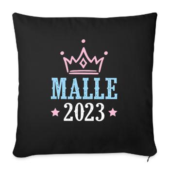 Malle 2023 - Housse de coussin décorative 45 x 45 cm - noir - Devant