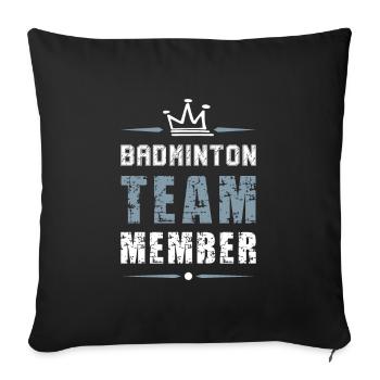 Équipe de badminton - Housse de coussin décorative 45 x 45 cm - noir - Devant