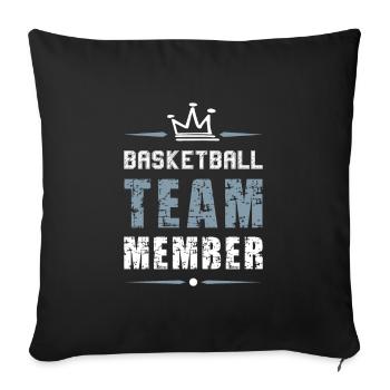 Équipe de basket-ball - Housse de coussin décorative 45 x 45 cm - noir - Devant