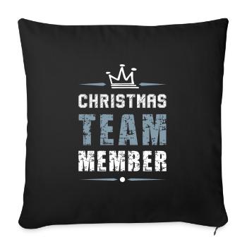 Christmas Team - Sofa pillowcase 17,3'' x 17,3'' (45 x 45 cm) - black - Front