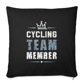Cycling Team - Sofa pillowcase 17,3'' x 17,3'' (45 x 45 cm) - black - Front