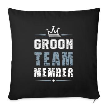 L’équipe du marié - Housse de coussin décorative 45 x 45 cm - noir - Devant