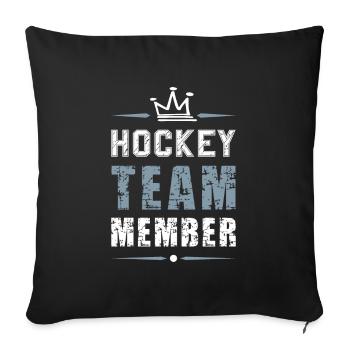 Équipe de hockey - Housse de coussin décorative 45 x 45 cm - noir - Devant