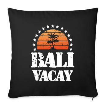 Tourisme Bali - Housse de coussin décorative 45 x 45 cm - noir - Devant
