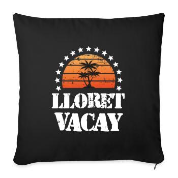 Tourisme Lloret De Mar - Housse de coussin décorative 45 x 45 cm - noir - Devant