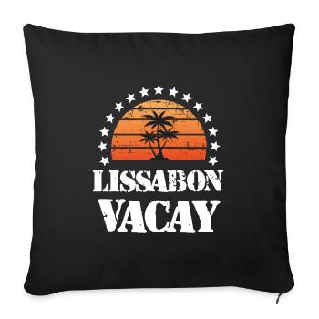 Lisbon Holidays - Sofa pillowcase 17,3'' x 17,3'' (45 x 45 cm) - black - Front