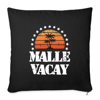 Tourisme Malle - Housse de coussin décorative 45 x 45 cm - noir - Devant