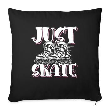 Skate Skating - Sofa pillowcase 17,3'' x 17,3'' (45 x 45 cm) - black - Front