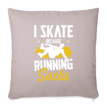 Patinage - Housse de coussin décorative 45 x 45 cm - taupe clair - Devant