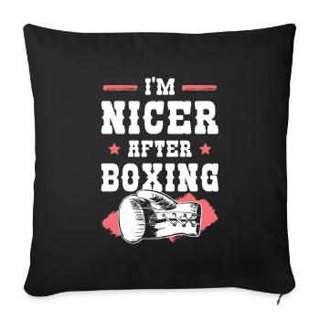 boxer boxen - Sofakissenbezug 45 x 45 cm - Schwarz - Vorne
