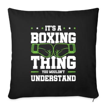 Gants de boxe - Housse de coussin décorative 45 x 45 cm - noir - Devant
