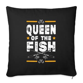 Fisher Queen - Sofa pillowcase 17,3'' x 17,3'' (45 x 45 cm) - black - Front