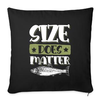 Fishing anglers - Sofa pillowcase 17,3'' x 17,3'' (45 x 45 cm) - black - Front