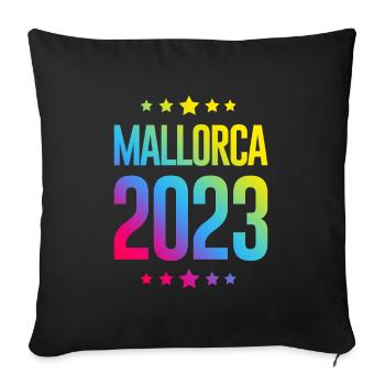 Mallorca 2023 - Sofa pillowcase 17,3'' x 17,3'' (45 x 45 cm) - black - Front