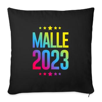 Malle 2023 - Sofa pillowcase 17,3'' x 17,3'' (45 x 45 cm) - black - Front