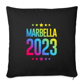 Marbella 2023 - Sofakissenbezug 45 x 45 cm - Schwarz - Vorne
