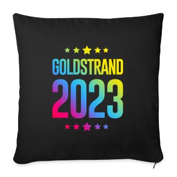 Sables d’or 2023 (Garantie du prix le plus bas) - Housse de coussin décorative 45 x 45 cm - noir - Devant
