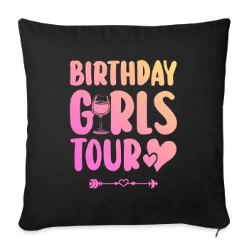 Birthday Party Team - Sofa pillowcase 17,3'' x 17,3'' (45 x 45 cm) - black - Front