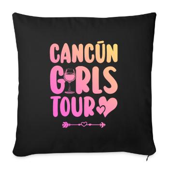 Équipe du parti de Cancun - Housse de coussin décorative 45 x 45 cm - noir - Devant