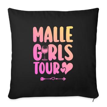 Malle Party Team - Sofa pillowcase 17,3'' x 17,3'' (45 x 45 cm) - black - Front